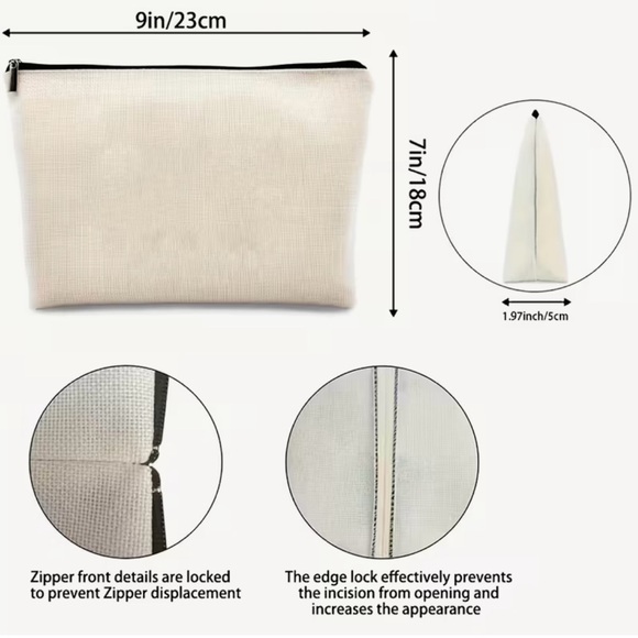 Botanical Cactus & Succulent Cosmetic Pouch - Pink & Green Floral Cacti Bag - Picture 4 of 5